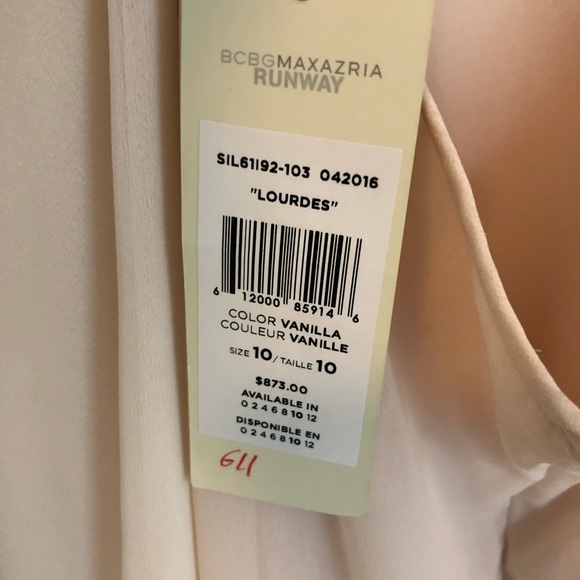 BCBG Runway Lourdes Blush Dress size 10 NWT - Picture 8 of 8